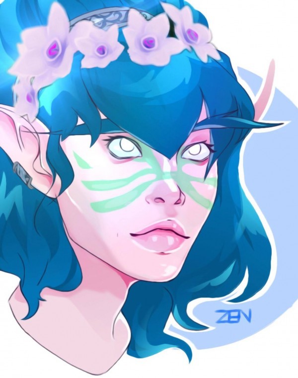 Iyora with flowers by ZEN